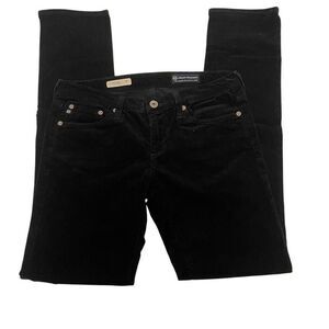 AG Adriano Goldschmied the Stevie slim straight Black Corduroys 27R